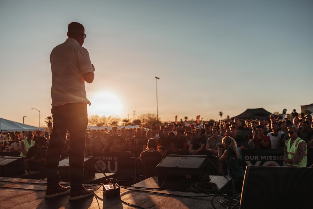 Sgt. Maj. Carlos A. Ruiz makes guest appearance at We Salute You concert aboard MCAGCC