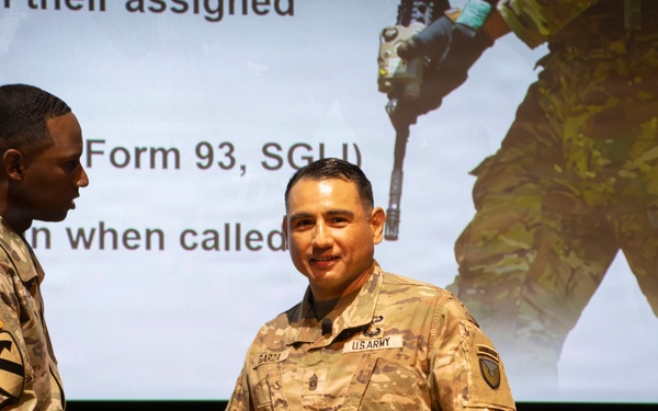 AMC Senior Enlisted Leader Guides Class 76 at the Sergeants Major Course