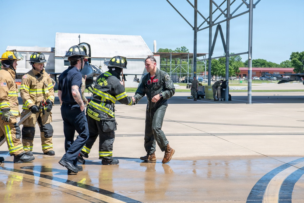 Lt. Col. Michael Coloney Touches Down for the Final Time