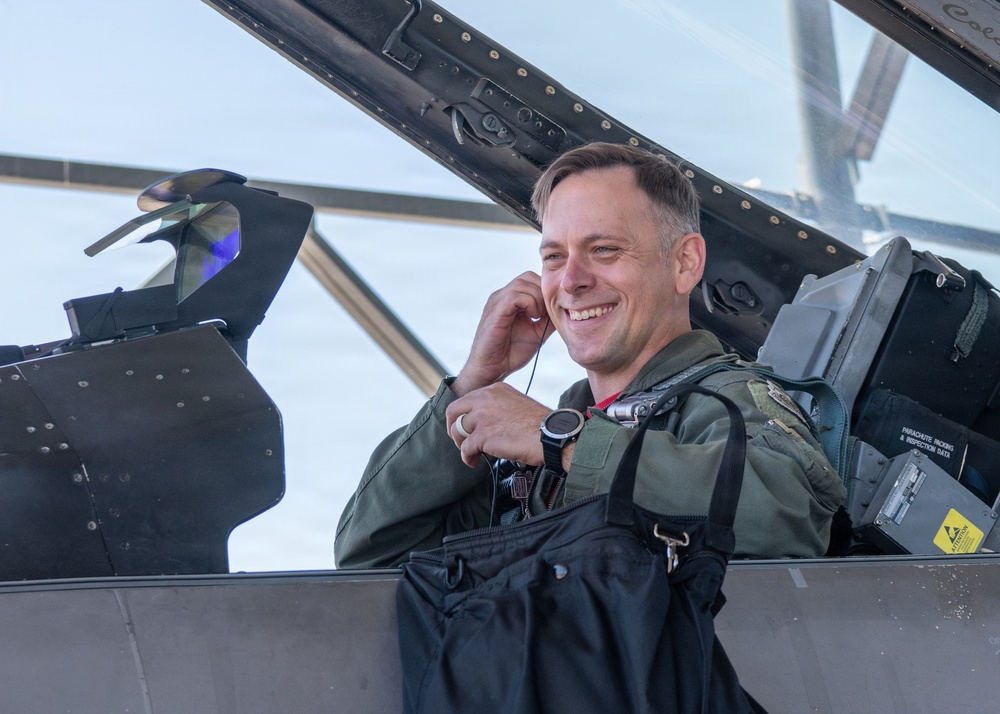 Lt. Col. Michael Coloney Touches Down for the Final Time