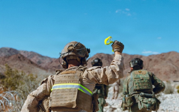 Singaporean Guardsmen and U.S. Marines Conduct an exercise at Range 410A