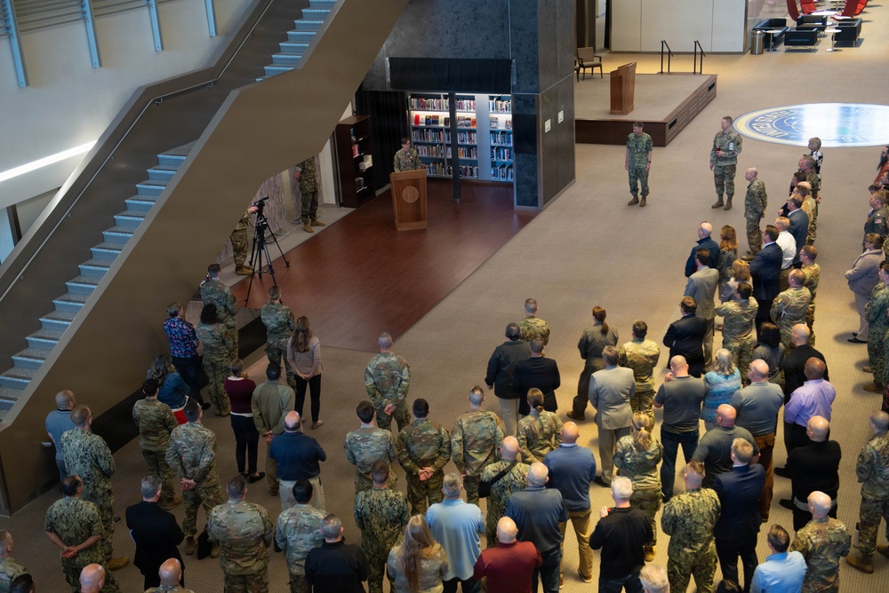 U.S. Strategic Command memorializes enlisted Airman with library dedication