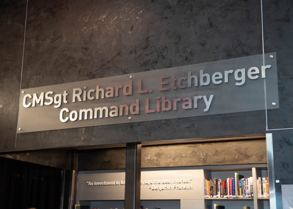 U.S. Strategic Command memorializes enlisted Airman with library dedication