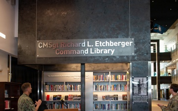 U.S. Strategic Command memorializes enlisted Airman with library dedication