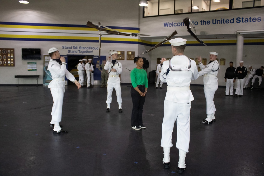 U.S. Navy Ceremonial Guard Drill Team Performs for WJZ-TV