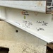 Signed steel beam at project milestone event