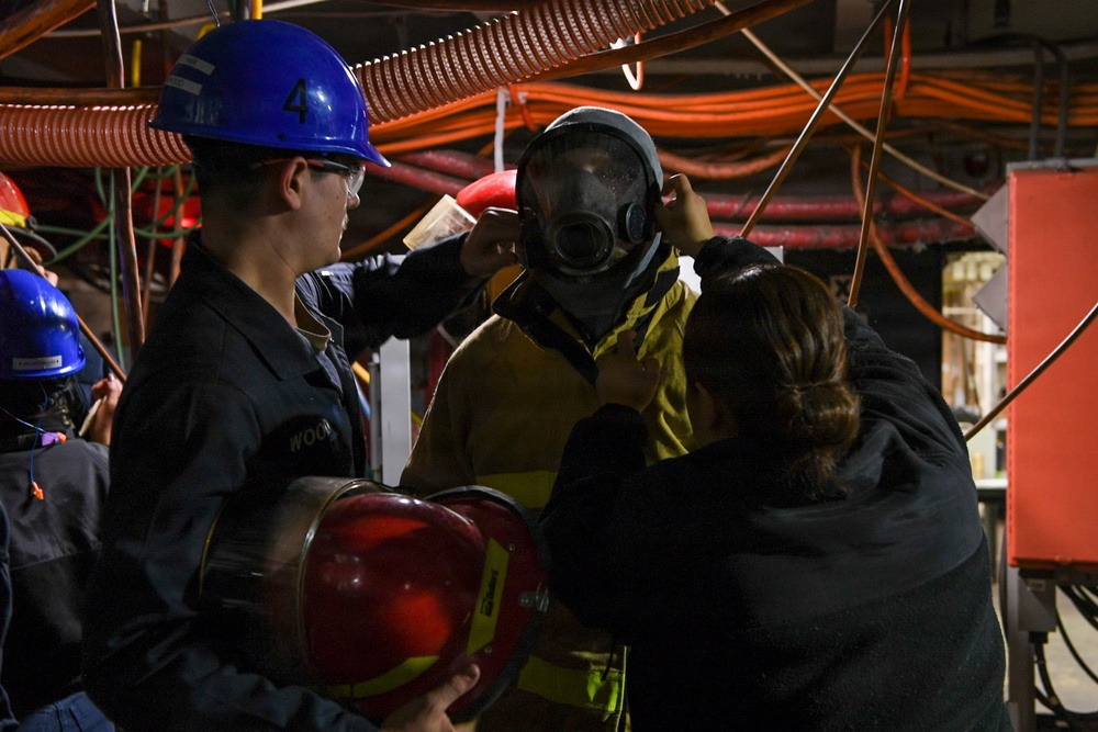 Integrated Firefighting Drill USS John C. Stennis (CVN 74)