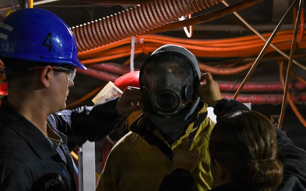Integrated Firefighting Drill USS John C. Stennis (CVN 74)