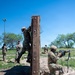 Defenders train over obstacles