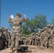 Defenders train over obstacles