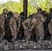 Defenders train over obstacles