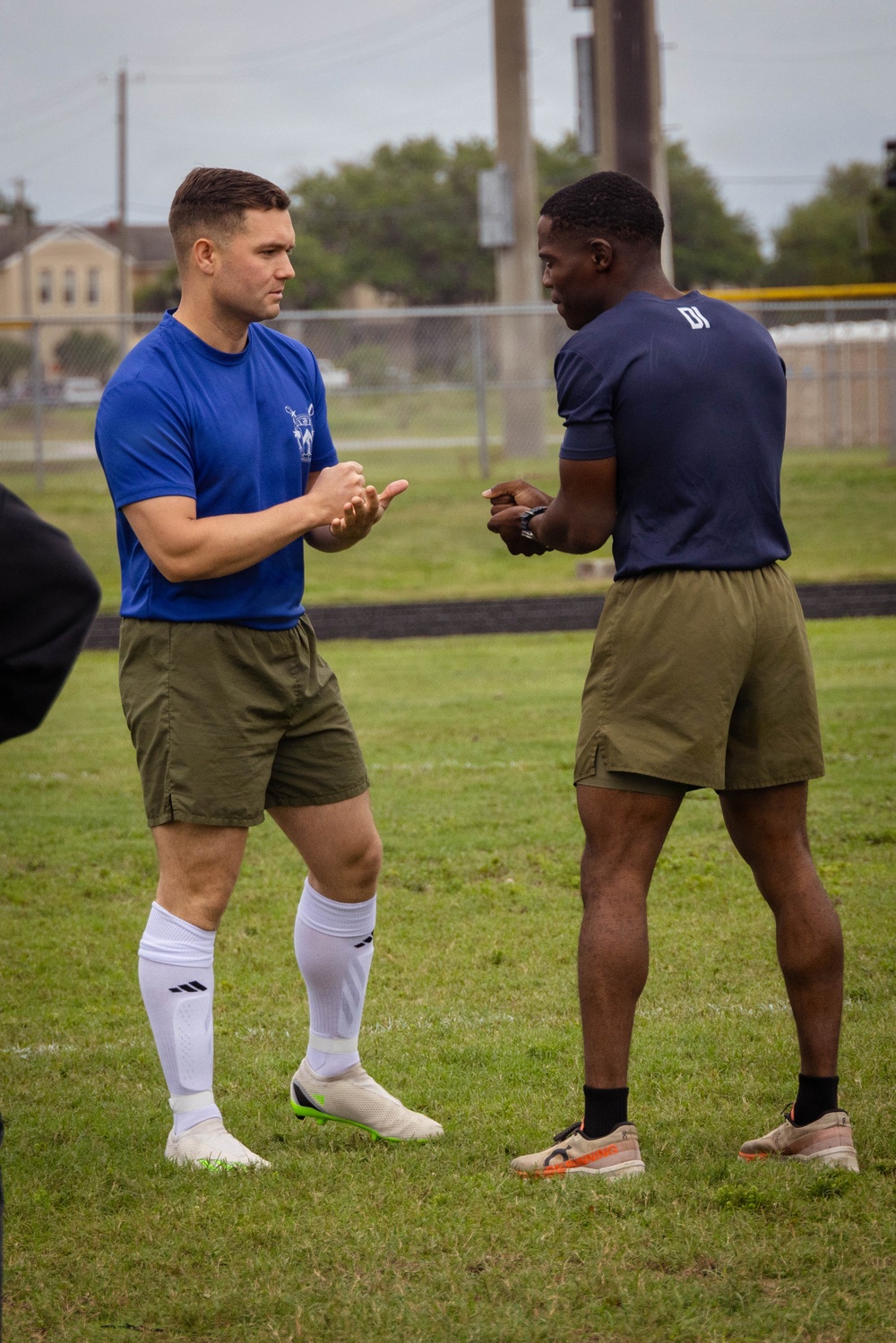 Marines from across the Depot play soccer