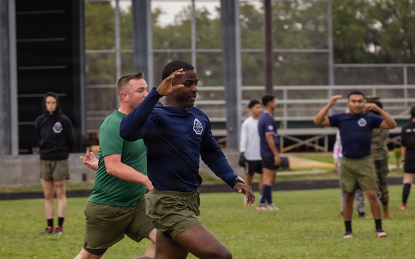 Marines from across the Depot play soccer