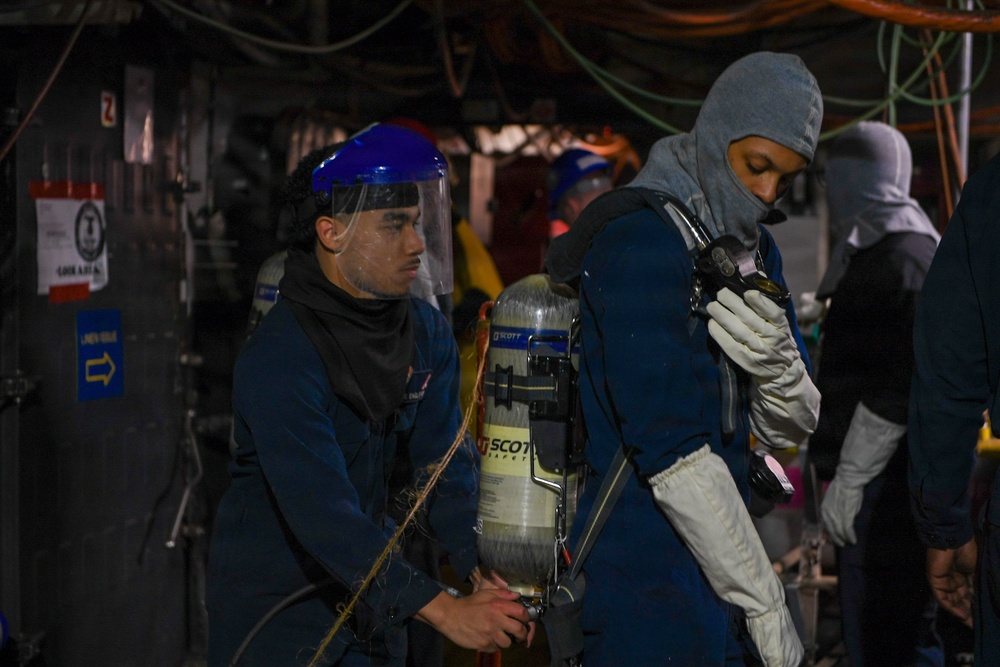 Integrated Firefighting Drill USS John C. Stennis (CVN 74)