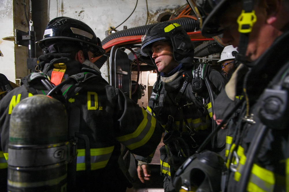 Integrated Firefighting Drill USS John C. Stennis (CVN 74)