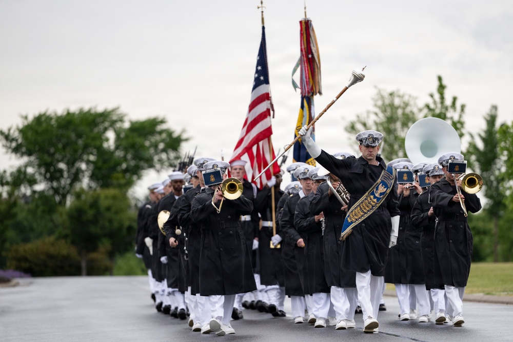 Full Military Funeral Honors with Escort are Conducted for U.S. Navy Seaman 1st Class Paul Newton in Section 57