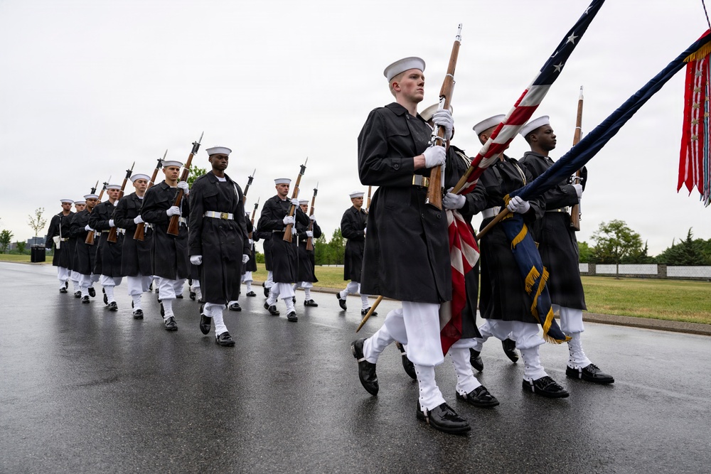 Full Military Funeral Honors with Escort are Conducted for U.S. Navy Seaman 1st Class Paul Newton in Section 57