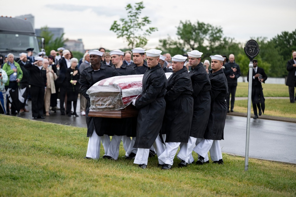 Full Military Funeral Honors with Escort are Conducted for U.S. Navy Seaman 1st Class Paul Newton in Section 57