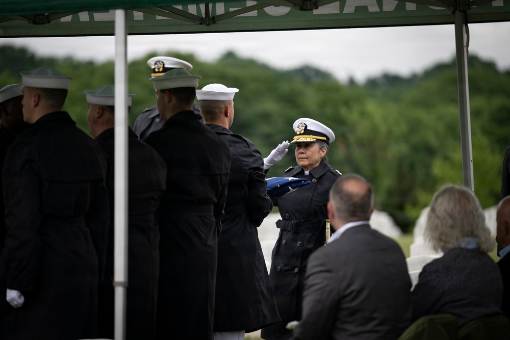 Full Military Funeral Honors with Escort are Conducted for U.S. Navy Seaman 1st Class Paul Newton in Section 57