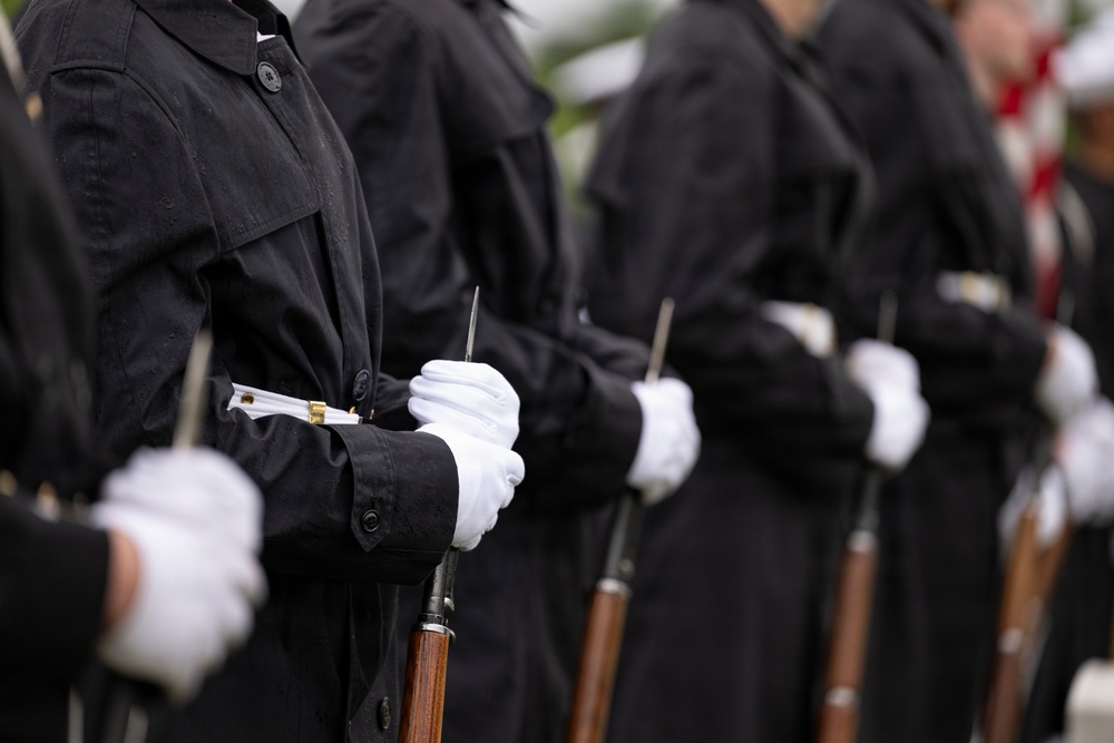 Full Military Funeral Honors with Escort are Conducted for U.S. Navy Seaman 1st Class Paul Newton in Section 57