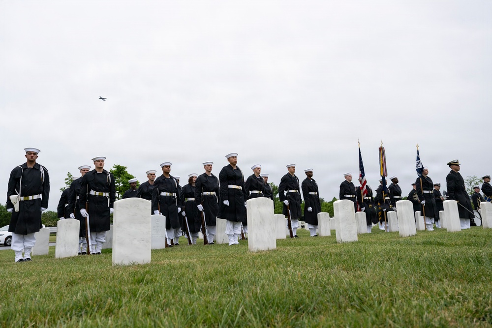 Full Military Funeral Honors with Escort are Conducted for U.S. Navy Seaman 1st Class Paul Newton in Section 57