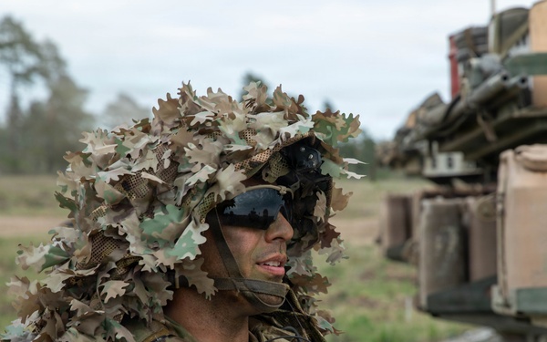 U.S. Soldiers from 1st Squadron, 2d Cavalry Regiment conduct dry run for Saber Strike live fire exercise