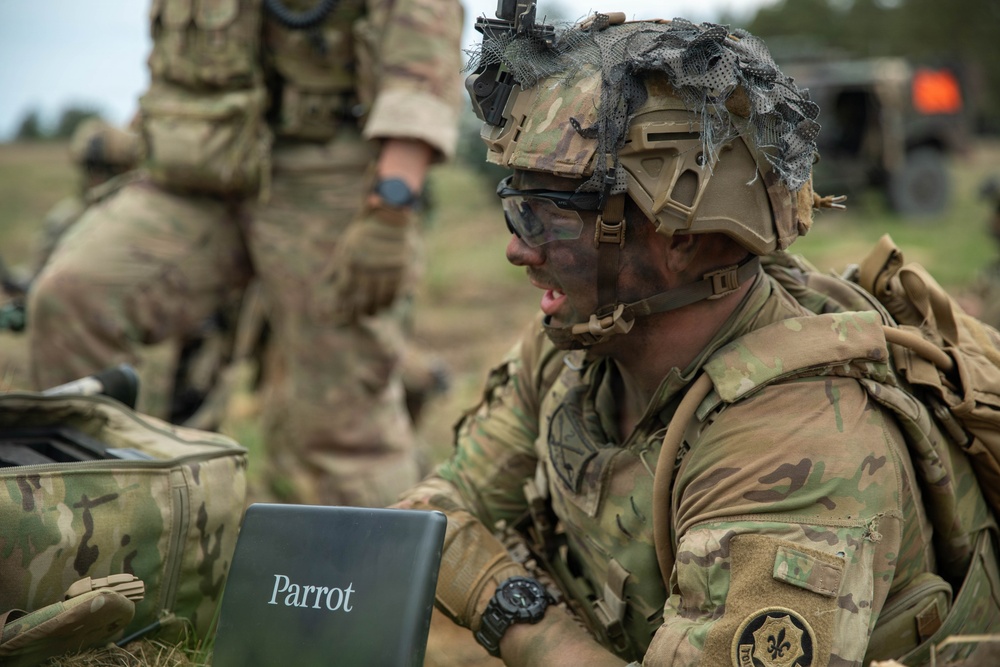 U.S. Soldiers from 1st Squadron, 2d Cavalry Regiment conduct dry run for Saber Strike live fire exercise