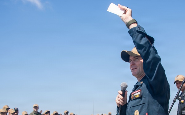 USS Essex all hands call with the triad