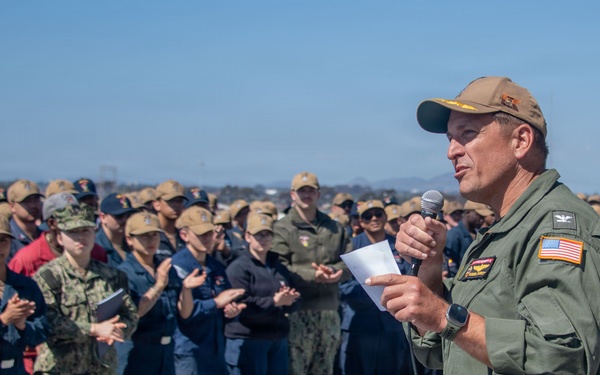 USS Essex all hands call with the triad