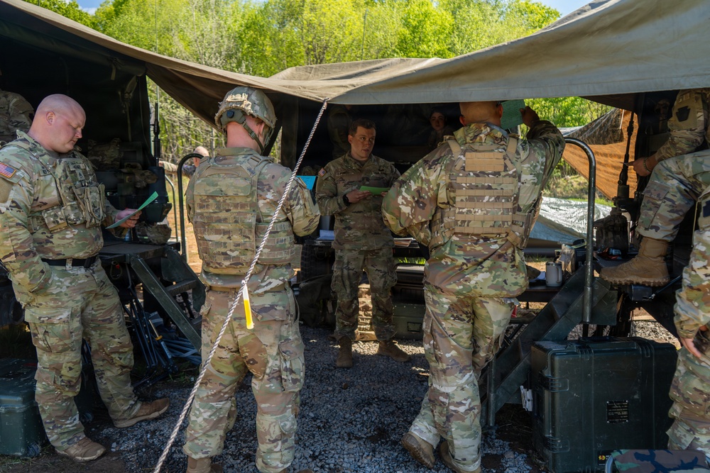 1-107th Field Artillery M119 live fire