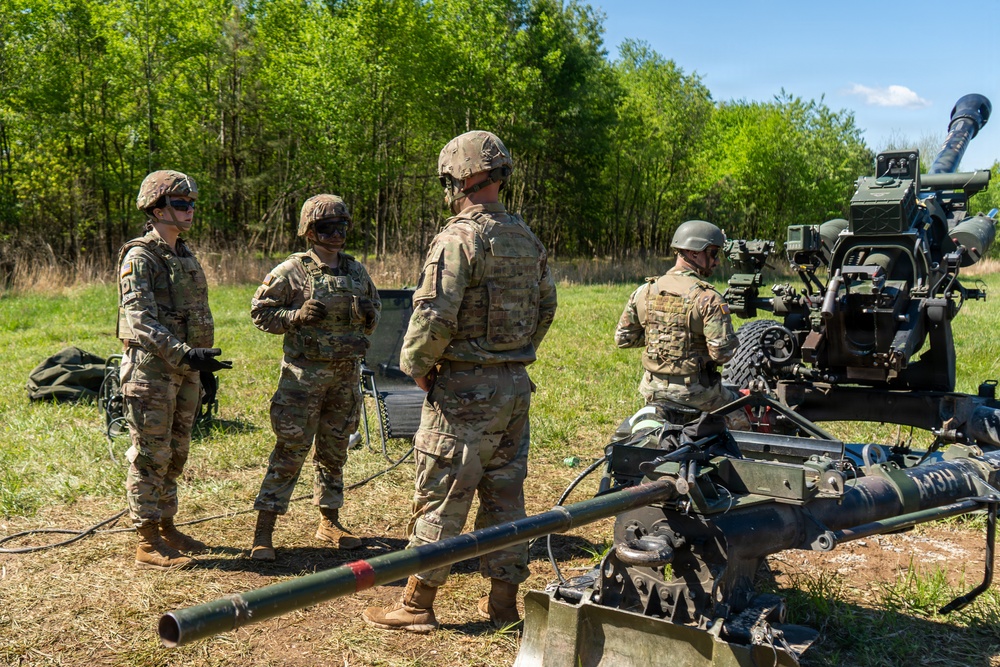 1-107th Field Artillery M119 live fire