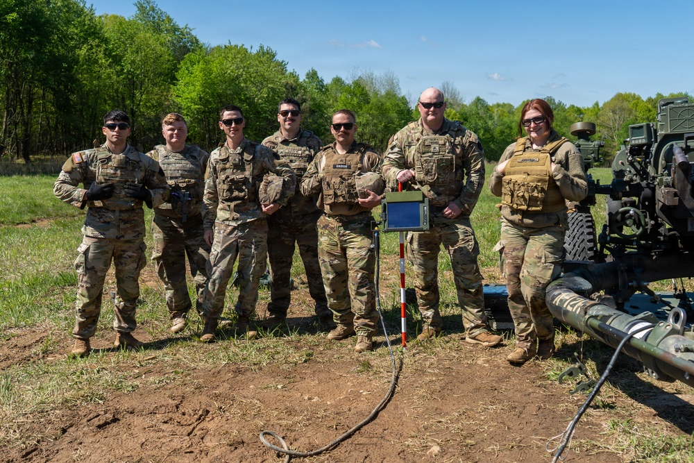 1-107th Field Artillery M119 live fire
