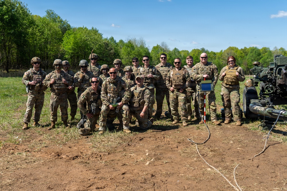 1-107th Field Artillery M119 live fire