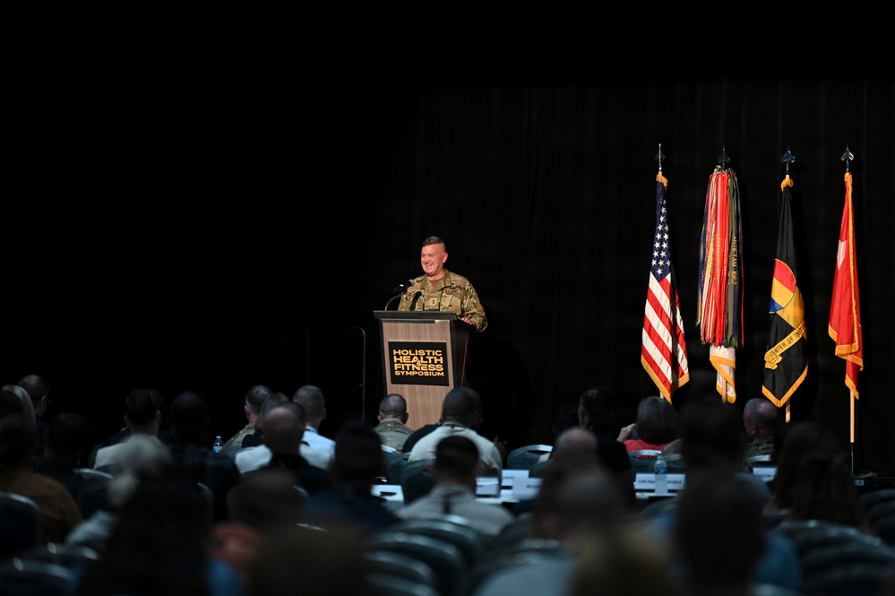 Major General Charles G. Kemper gives an update on the Army National Guard at the 2026 H2F Symposium