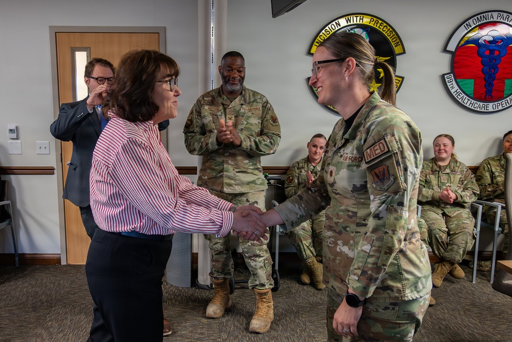 Jacklyn Rosen, U.S. Senator of Nevada, visits Nellis AFB