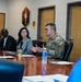 Space Base Delta 3 and regional civic and aerospace leaders conduct a round table discussion during a visit at Los Angeles Air Force Base