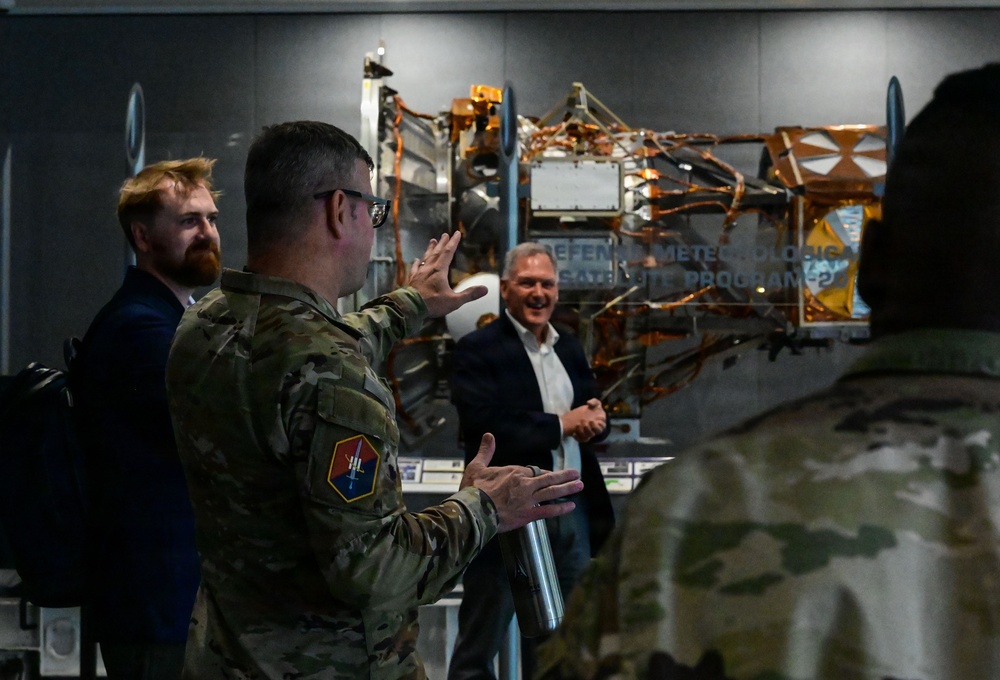 Space Base Delta 3 and regional civic and aerospace leaders participate in a base tour at Los Angeles Air Force Base