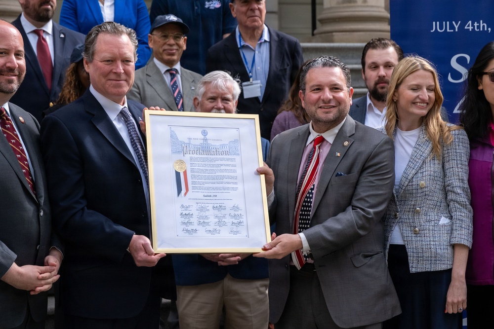 New York City officials sign proclamation supporting Sail4th America’s 250th celebration