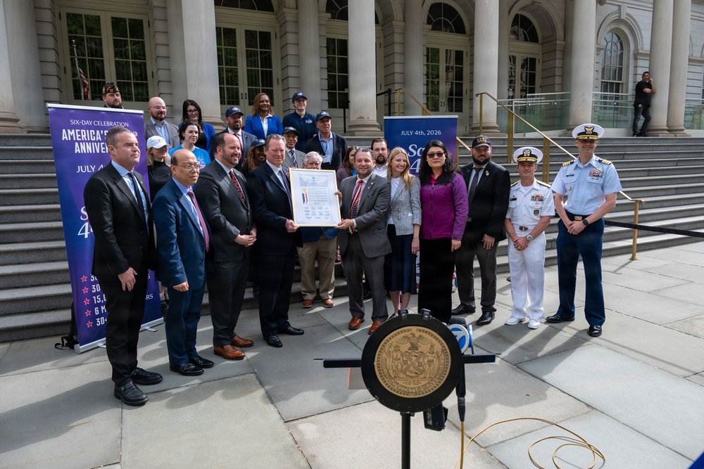 New York City officials sign proclamation supporting Sail4th America’s 250th celebration