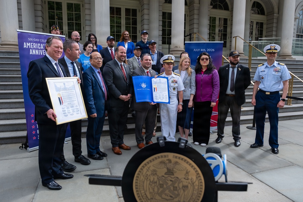 New York City officials sign proclamation supporting Sail4th America’s 250th celebration