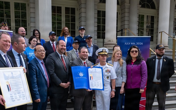 New York City officials sign proclamation supporting Sail4th America’s 250th celebration