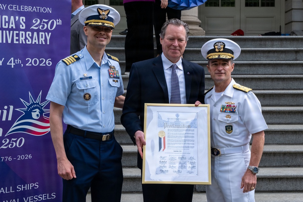 New York City officials sign proclamation supporting Sail4th America’s 250th celebration