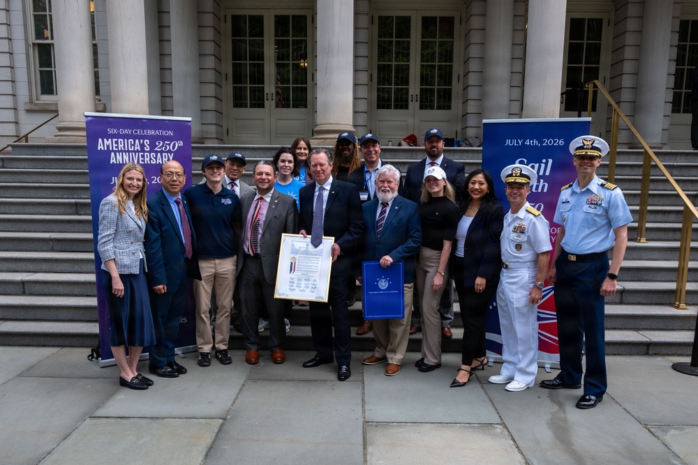 New York City officials sign proclamation supporting Sail4th America’s 250th celebration