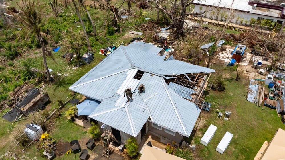 NMCB 1 Supports Roofing Mission in Saipan