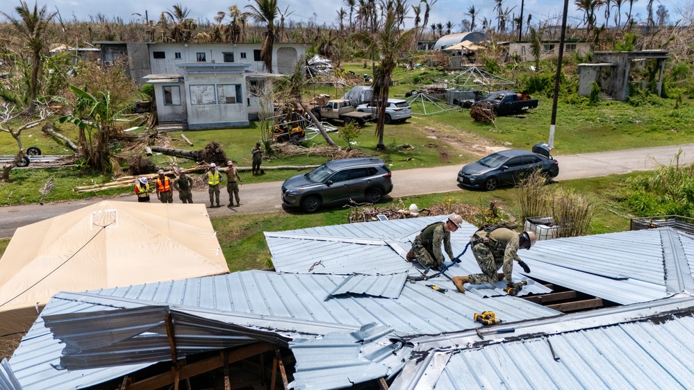 NMCB 1 Supports Roofing Mission in Saipan