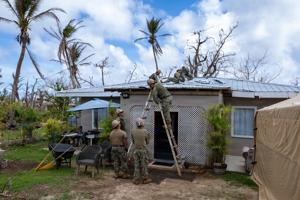 NMCB 1 Supports Roofing Mission in Saipan