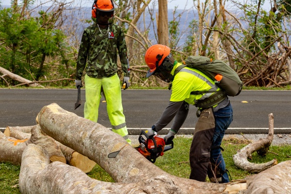 Crews Begin Clearing Marpi's Storm Debris