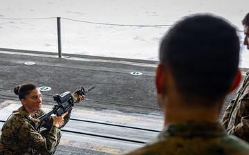 11th MEU Marines Conduct Counter-small Unmanned Aircraft Systems Training Aboard USS Boxer