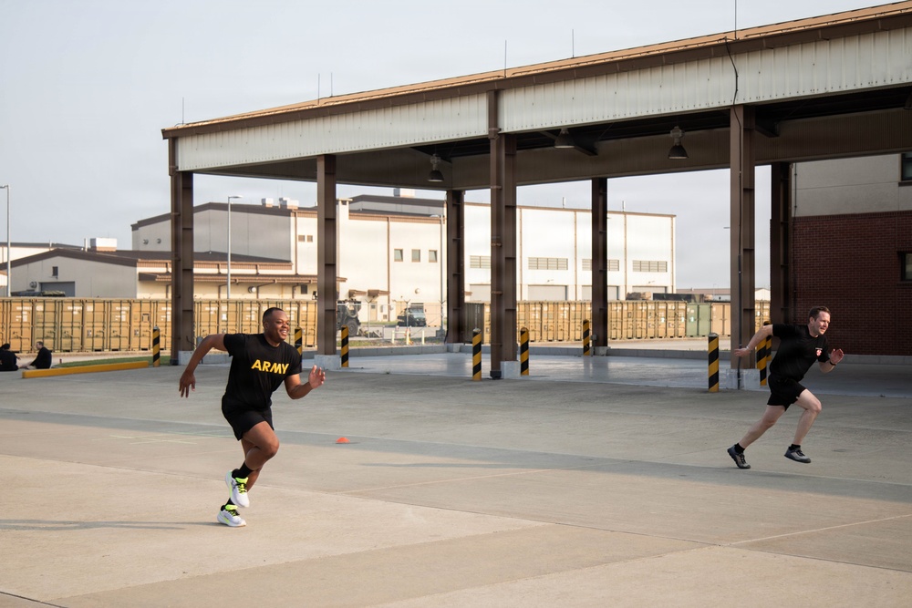 Command Team Physical Training at Camp Humphreys
