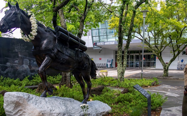 MARFORK Attends Staff Sgt. Reckless Wreath-Laying Ceremony